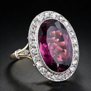 Gorgeous Rubellite Tourmaline Ring Size 10